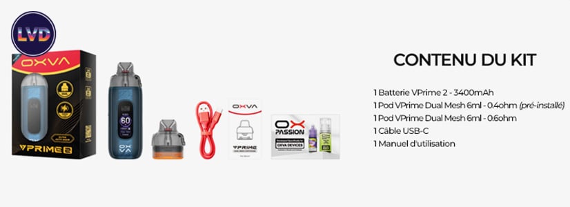 Pack du Kit VPrime 2 de OXVA